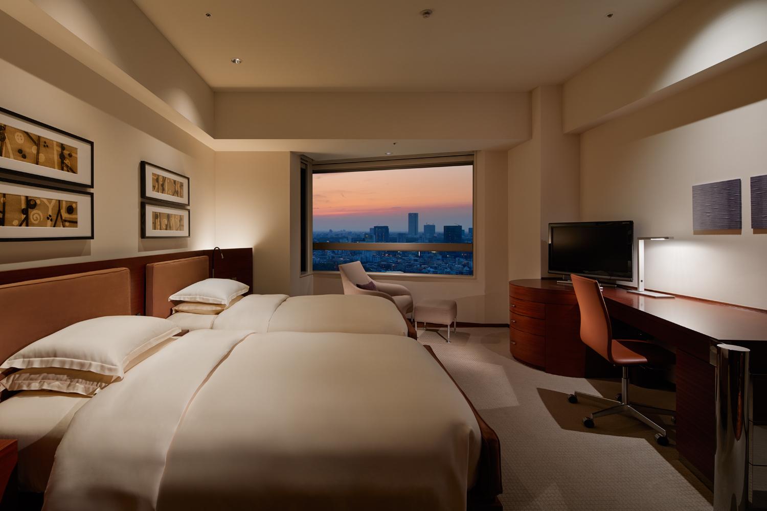 客房(2张单人床)--可使用俱乐部 - 床型